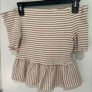 Who What Wear off the shoulder Peplum Blouse